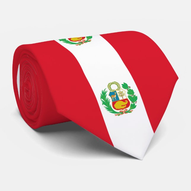 Peru Flag Neck Tie (Rolled)