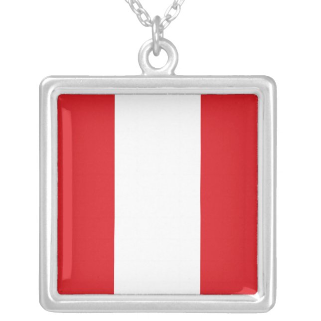 Peru Flag Necklace (Front)