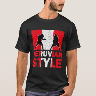 Peru Flag Peruvian Boxing Club Vintage T-Shirt