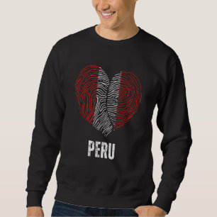 Peru Flag Peruvian Flag Peru DNA Peru Heart Sweatshirt