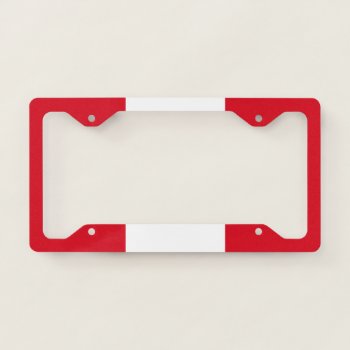 Peru Flag Peruvian Patriotic License Plate Frame by YLGraphics at Zazzle