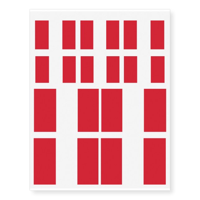 Peru Flag Peruvian Patriotic Temporary Tattoos (Front)