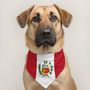 Peru flag pet bandana collar