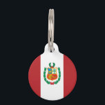 Peru Flag Pet Name Tag<br><div class="desc">Feel free to modify the design according to your own preferences. You may change the design location, orientation, background colors and size. Also, you may add your own text, or slogan set its font, location and size, all in order to create the ultimate personal gift for you and your loved...</div>