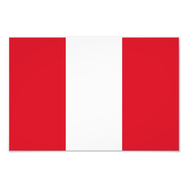 Peru Flag Photo Print (Front)