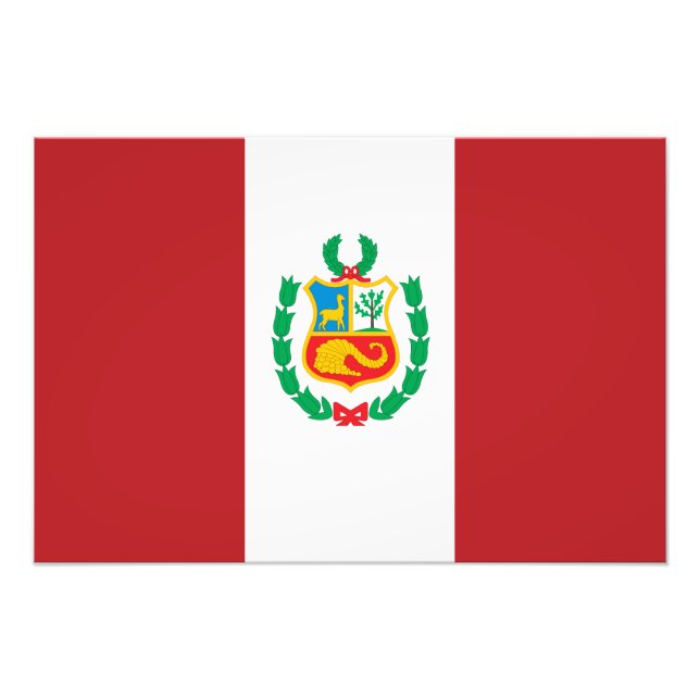 Peru Flag Photo Print (Front)
