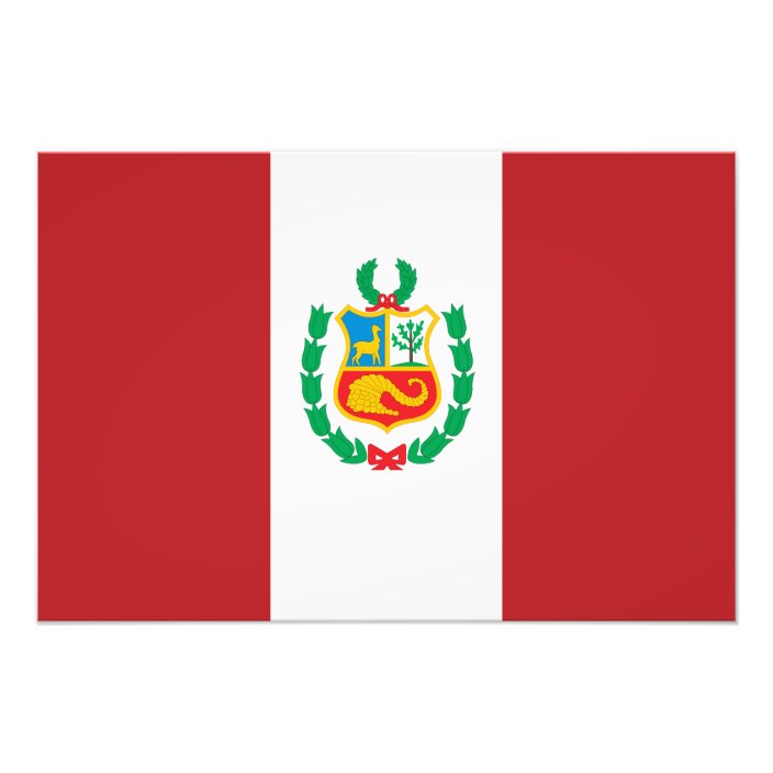 Peru Flag Photo Print