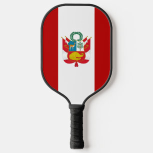 Peru flag pickleball paddle