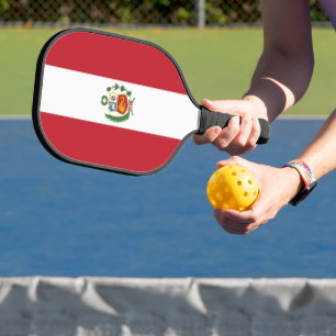 Peru flag pickleball paddle