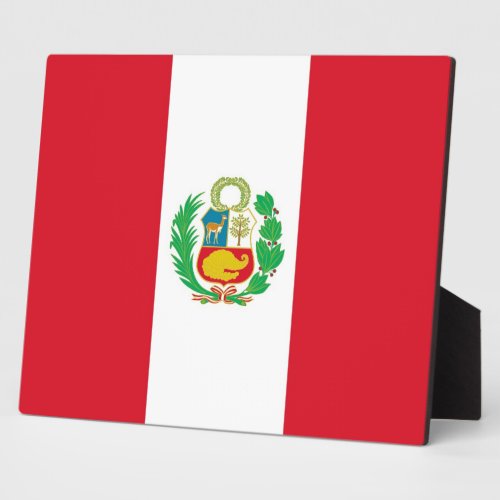 Peru Flag Plaque