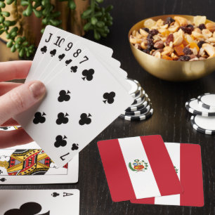 Peru flag poker cards