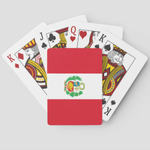 Peru Flag Poker Cards