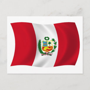 Peru Flag Postcard