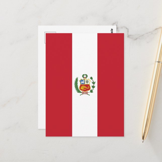 Peru flag postcard (Front/Back In Situ)