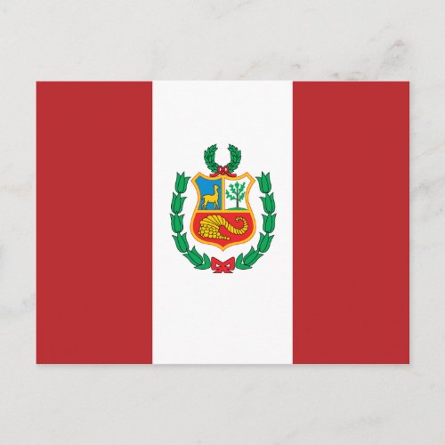 Peru Flag Postcard