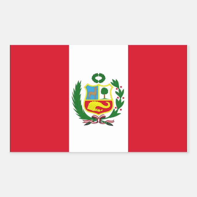Peru Flag Rectangular Sticker (Front)