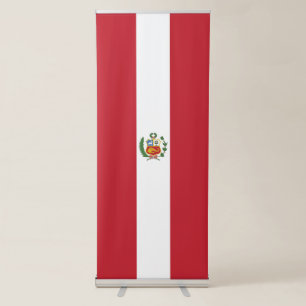 Peru flag retractable banner