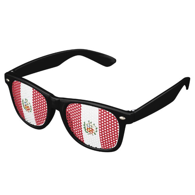Peru flag retro sunglasses (Angled)