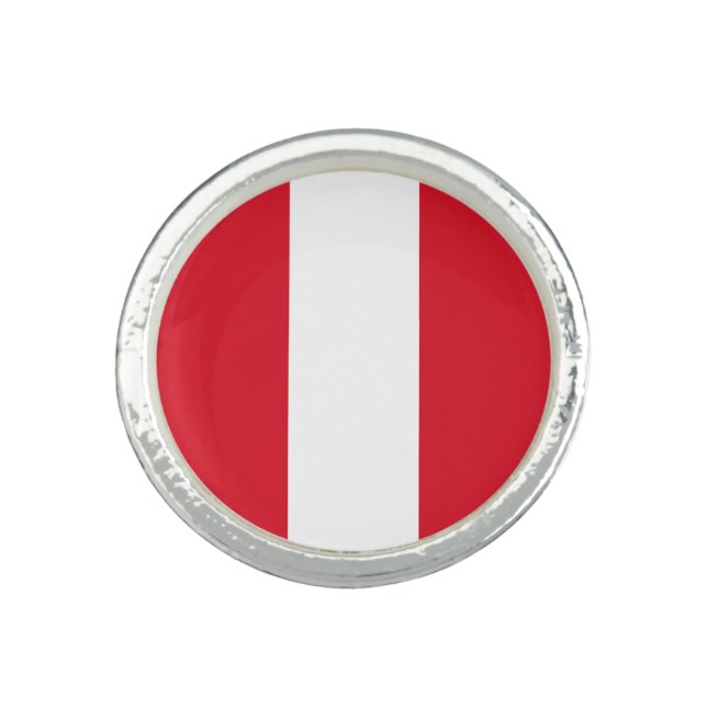 Peru Flag Ring (Front)