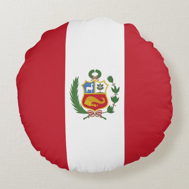 Peru flag round pillow (Back)