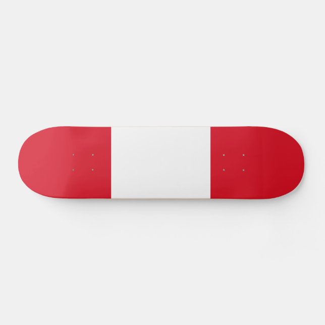 Peru Flag Skateboard (Horz)