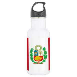 Peru Flag Stainless Steel Water Bottle