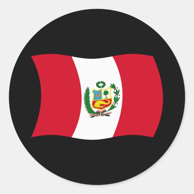 Peru Flag Sticker (Front)