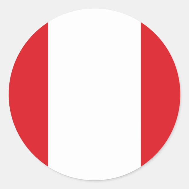 Peru Flag Sticker (Front)