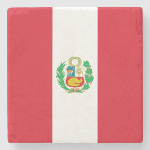 Peru Flag Stone Coaster
