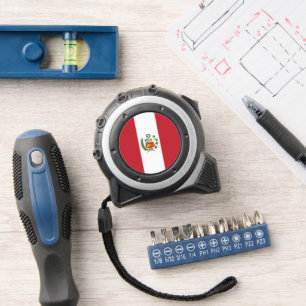 Peru flag tape measure