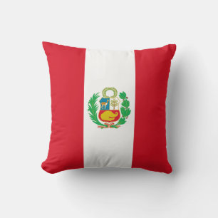 Peru Flag Throw Pillow