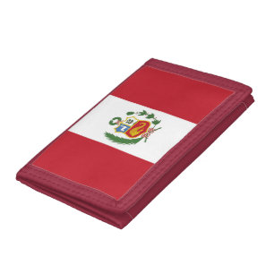 Peru flag tri-fold wallet