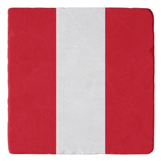 Peru Flag Trivet (Front)