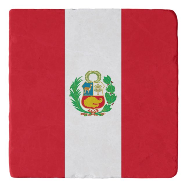 Peru Flag Trivet (Front)