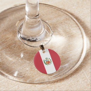 Peru flag wine charm