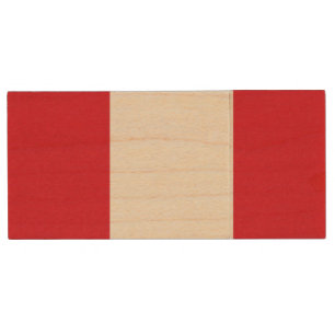 Peru Flag Wood Flash Drive