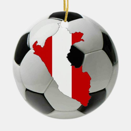Peru football soccer ornament