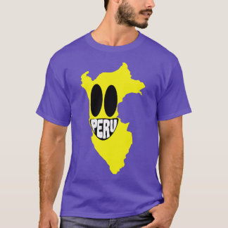 Peru Grinning Peru Happy Smirking Face T-Shirt