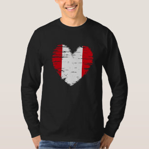 Peru Heart Peruvian Flag Peruvian Pride T-Shirt