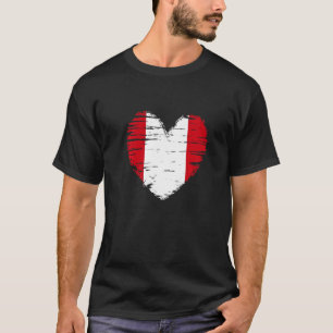 Peru Heart Peruvian Flag Peruvian Pride T-Shirt