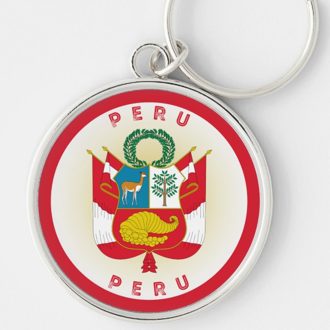 Peru Heritage Emblem Keychain (Front)