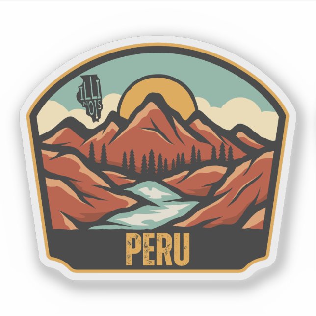 Peru, Illinois  Sticker (Front)