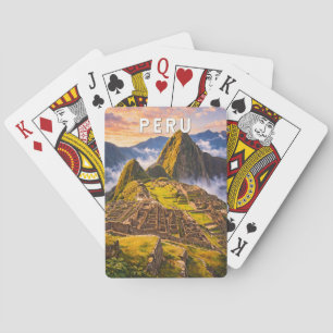 Peru Illustration Travel Art Vintage Poker Cards