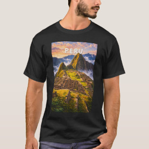 Peru Illustration Travel Art Vintage T-Shirt