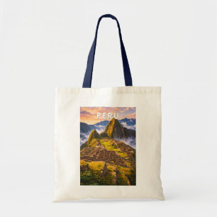 Peru Illustration Travel Art Vintage Tote Bag