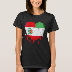 Peru Italy Flag Heart Citizen Drinking Grown Patri T-Shirt