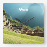 Peru Landscape Square Wall Clock