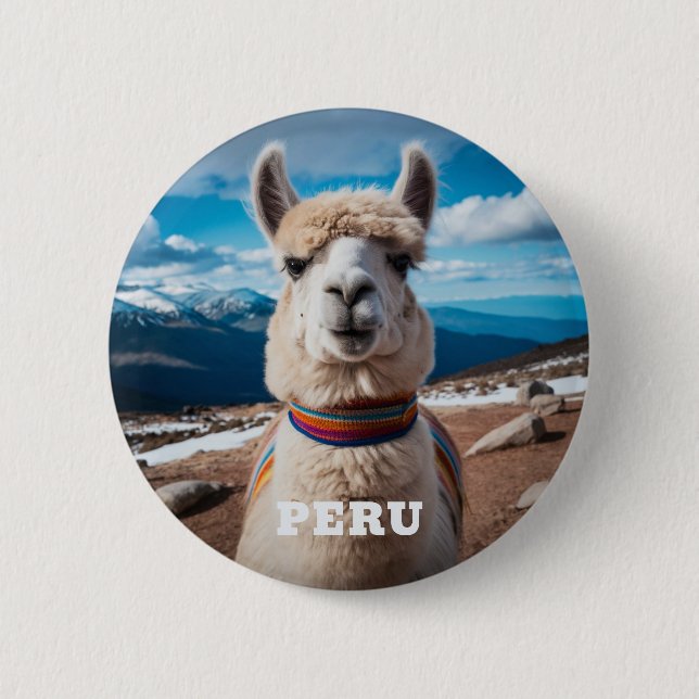 Peru Llama Button (Front)