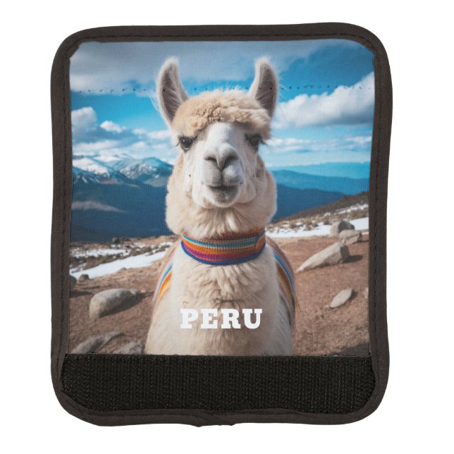 Peru Llama Luggage Handle Wrap (Front)