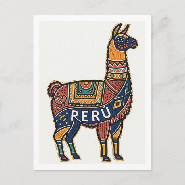 Peru Llama Postcard (Front)